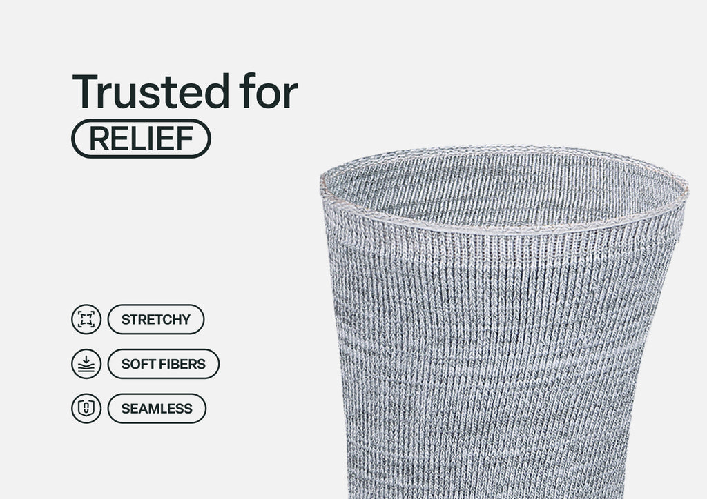 Extra Roomy Socks (Thick) - Gray