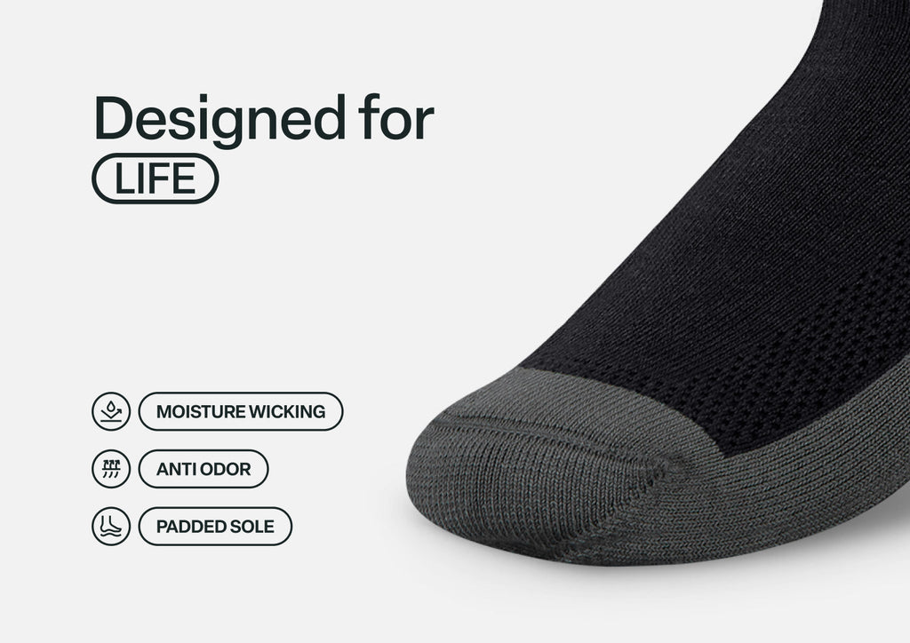 Padded Sole Socks - Charcoal